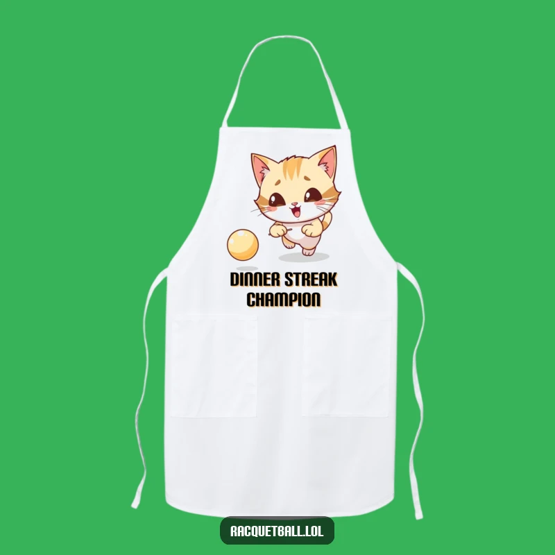 Funny Cat Tennis Apron: Play Your Best Kitchen Game with Feline Focus Gift
