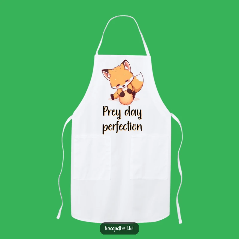 Funny Fox Tennis Apron: Play Your Best Kitchen Game with Dramatic Flair Gift