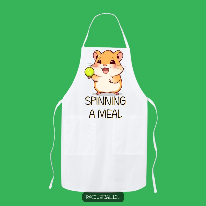Funny Hamster Racquetball Apron: Kitchen Joy Funny Gift
