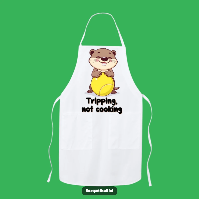 Funny Otter Tripping Apron: Cook with Comedic Mishaps and Flair