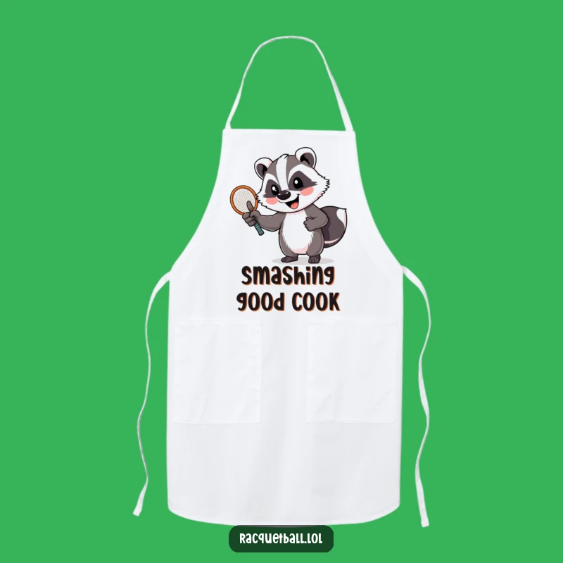 Funny Cooking Badger Thumbs Up Apron - Humorous Sports Chef Gift