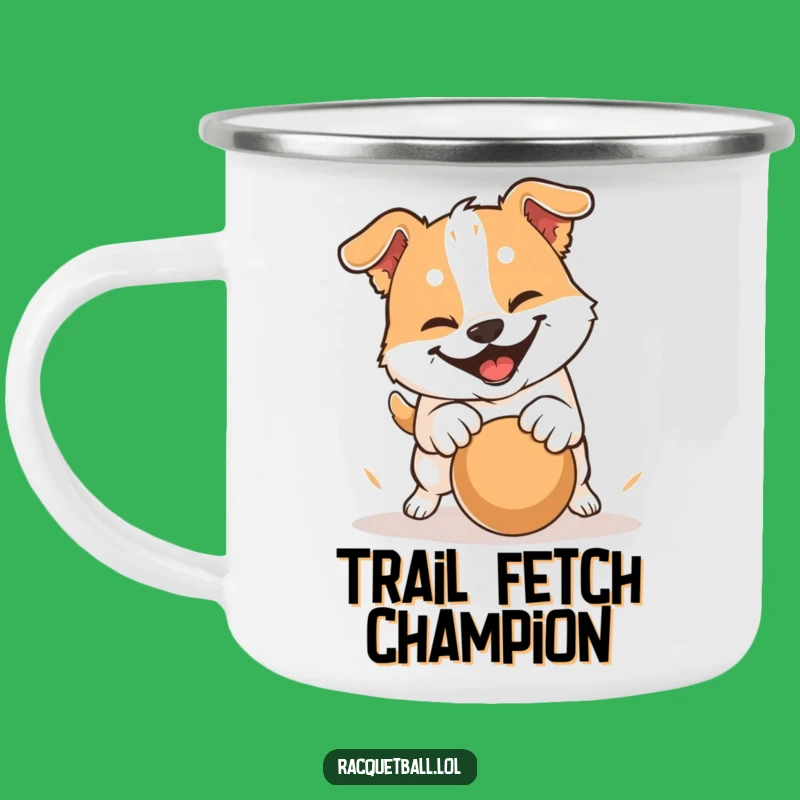 Funny Dog Pounce Camping Mug: Adventure with Canine Spirit