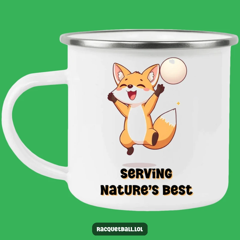 Funny Fox Jumping Camping Mug - Adventure Fuel for Nature Lovers