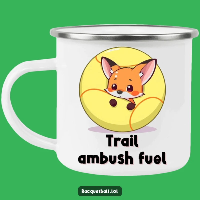 Funny Fox Racquetball Camping Mug - Adventure Fuelled by Humor!
