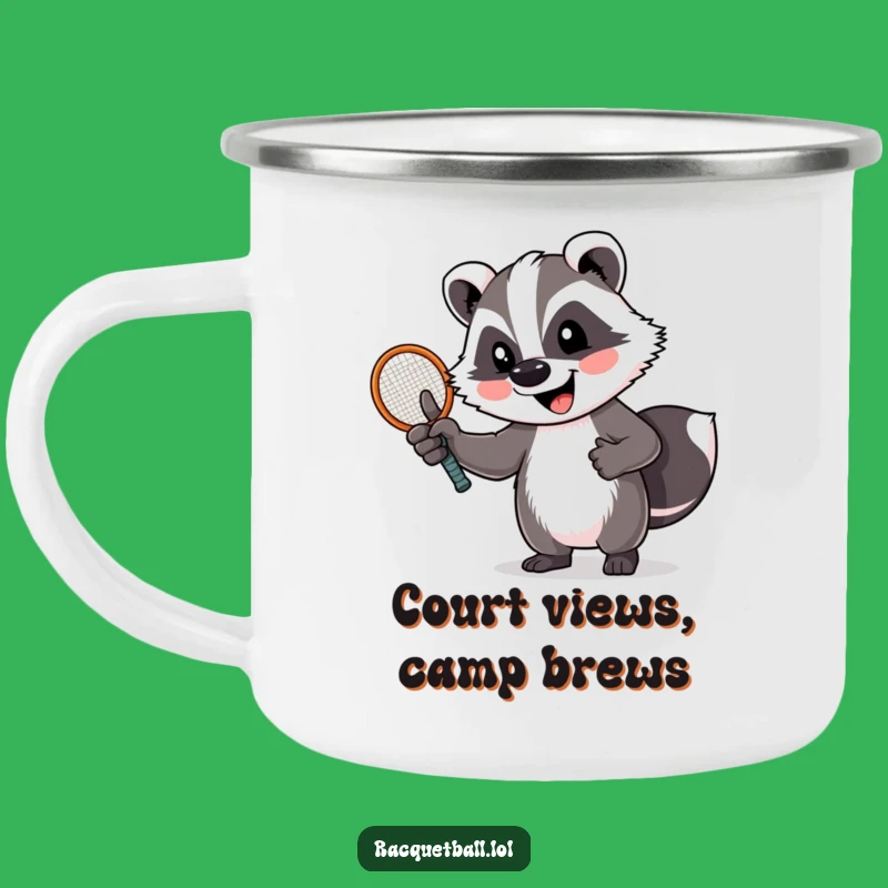 Funny Rugged Badger Thumbs Up Camping Mug - Humorous Outdoor Gift