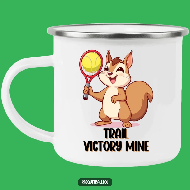 Funny Squirrel Victory Camping Mug - Hilarious Outdoor Champion
