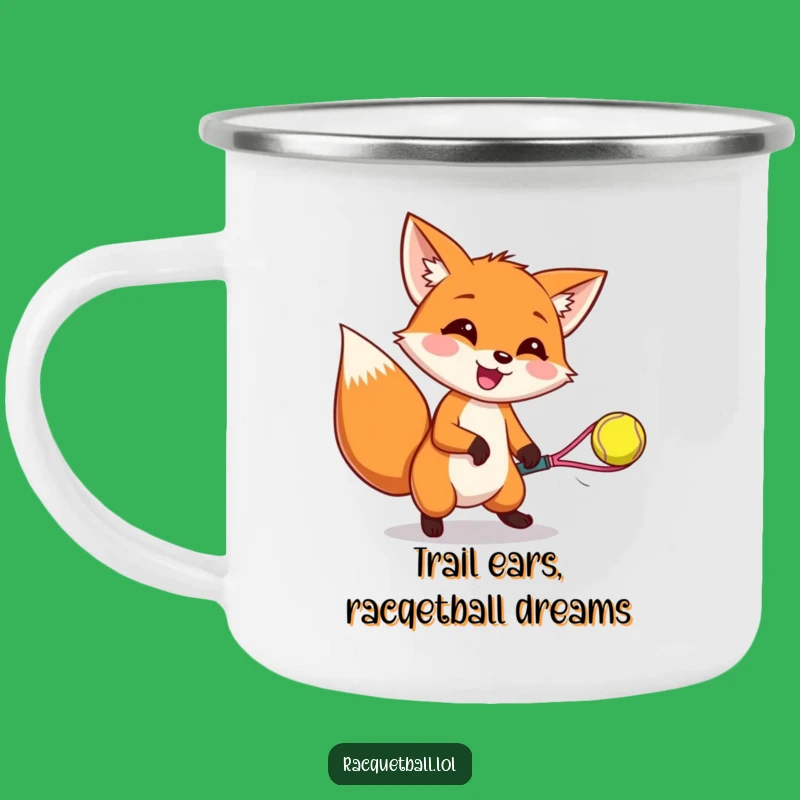 Funny Fox Racquetball Camping Mug: Adventure Fuelled by Humor and Coffee