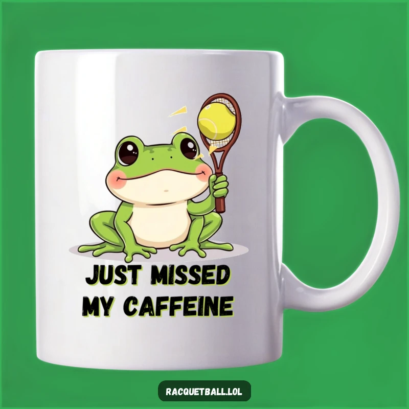 Funny Frog Racquetball Mug - Hilarious Reaction Gift for Watchers