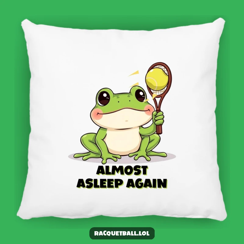 Funny Frog Racquetball Pillow - Comfy & Hilarious Reaction Decor