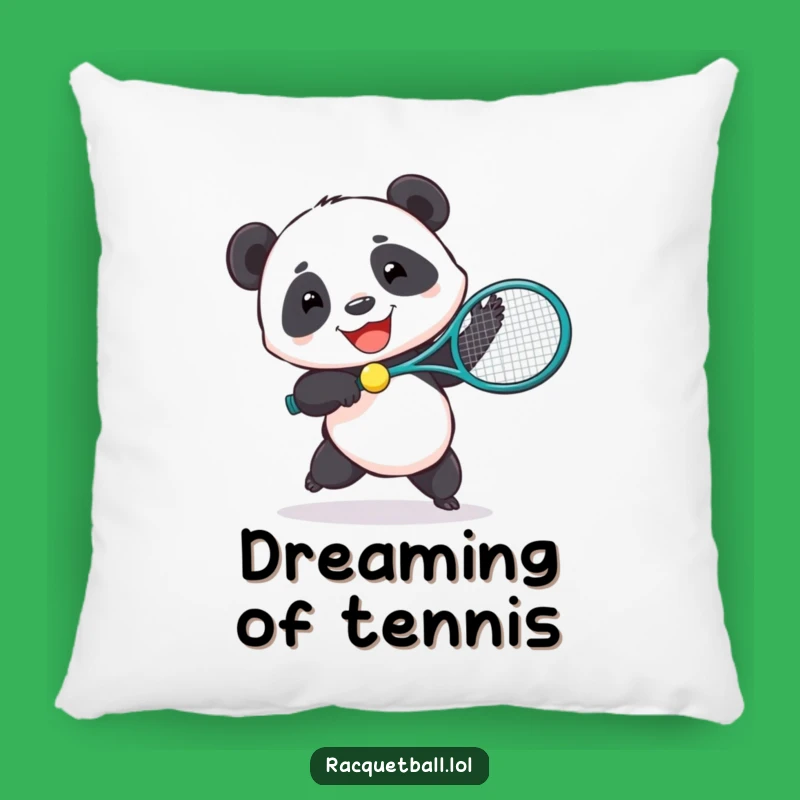 Funny Panda Tennis Pillow - Soft Joyful Bear Cushion for Comfort