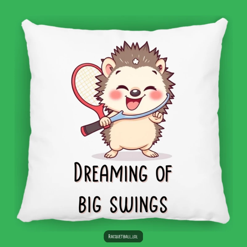 Funny Hedgehog Racquetball Pillow: Cozy Giggle Support for Your Sofa
