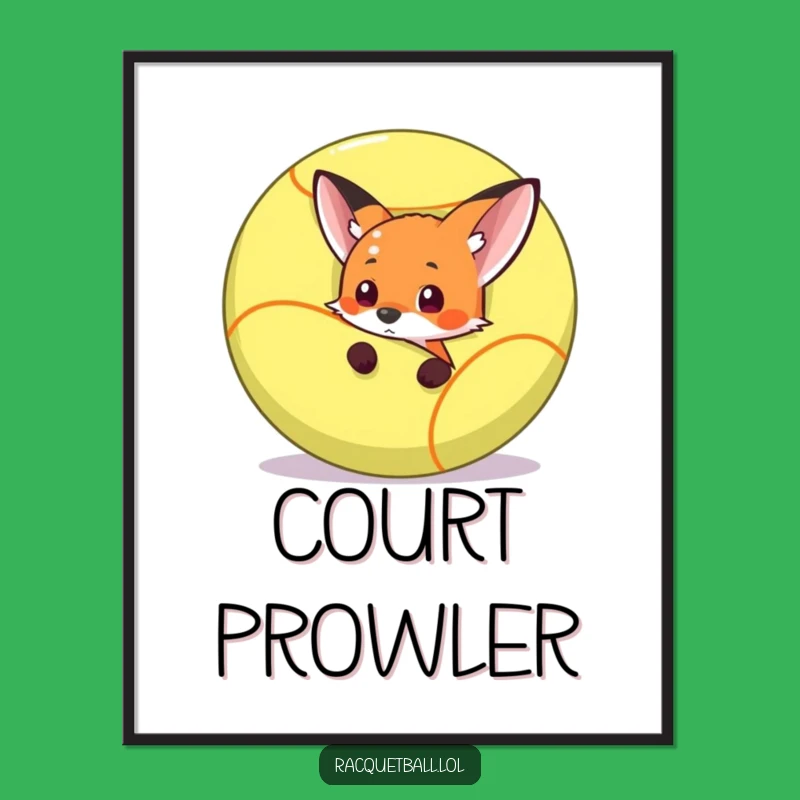 Funny Fox Racquetball Digital Art - Instant Hilarious Decor for Your Space!