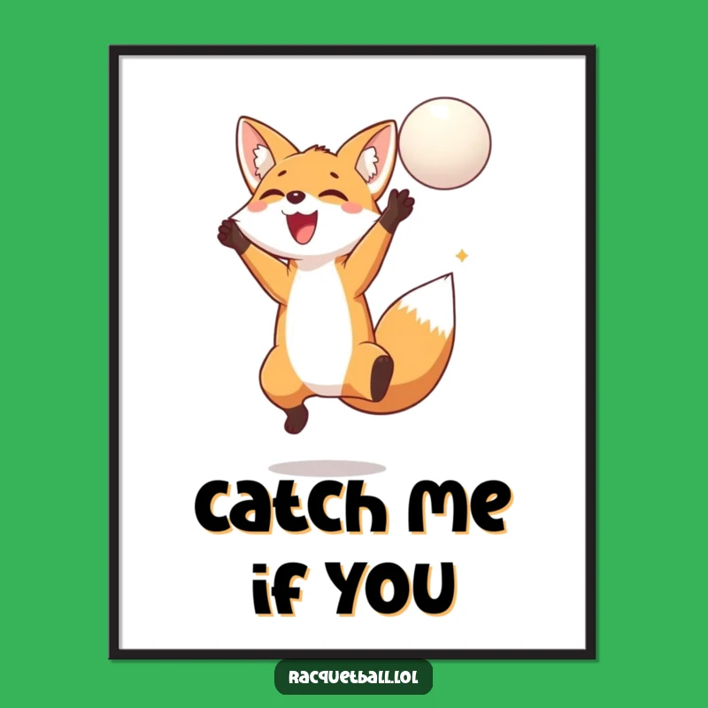 Funny Fox Jumping Digital Print - Instant Joy for Your Walls