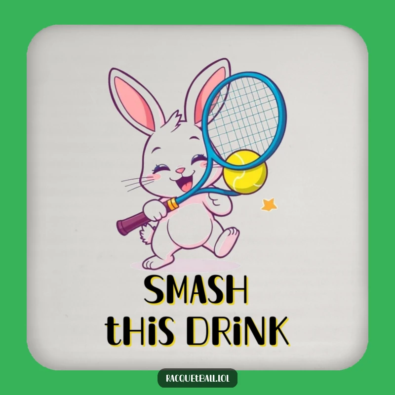 Funny Bunny Coaster Set - Energetic Racquetball Protection