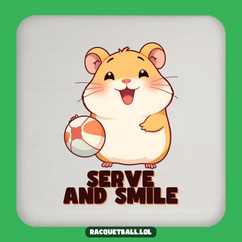 Funny Hamster Coaster: Happy Serving Protection, Adorable Decor Gift