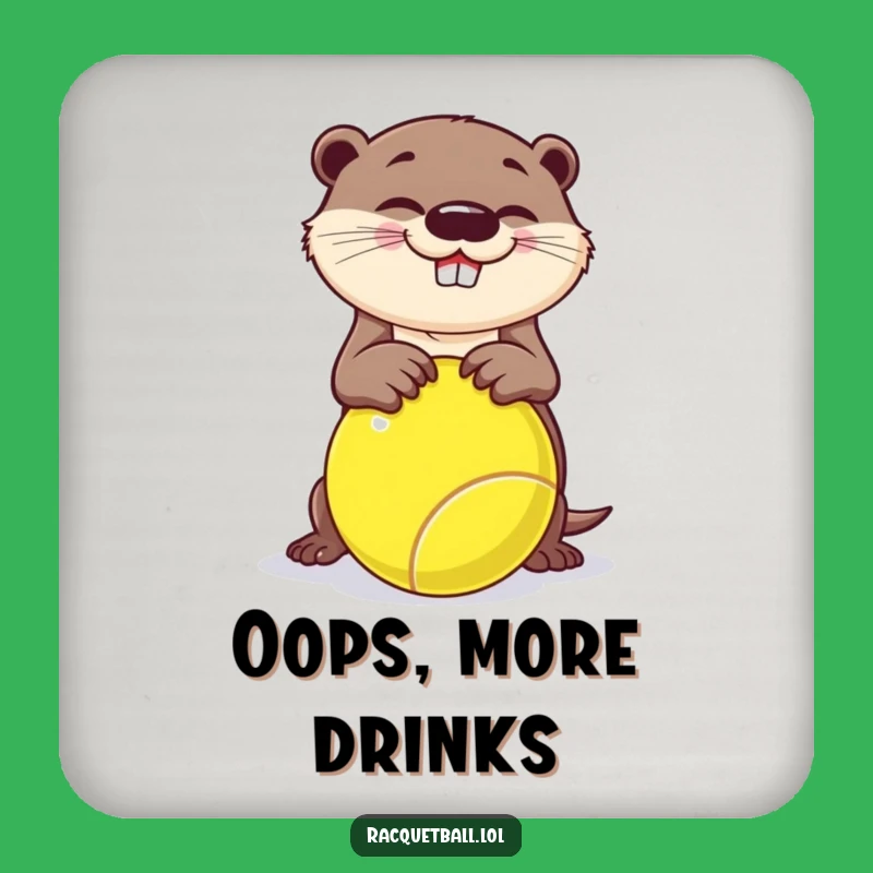 Funny Otter Tripping Coasters: Protect Surfaces with Comedic Charm