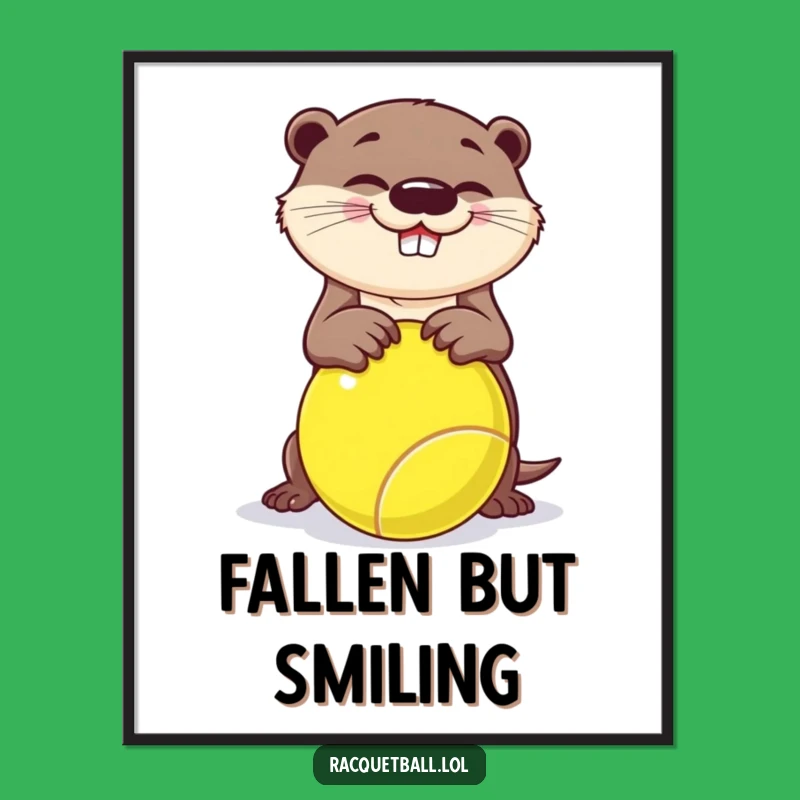 Funny Otter Tripping Poster: Decorate with Comedic Charm and Smiles
