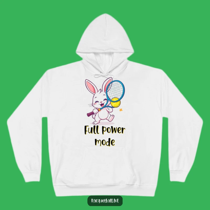 Cozy Funny Bunny Racquetball Hoodie - Warm & Energetic Gift