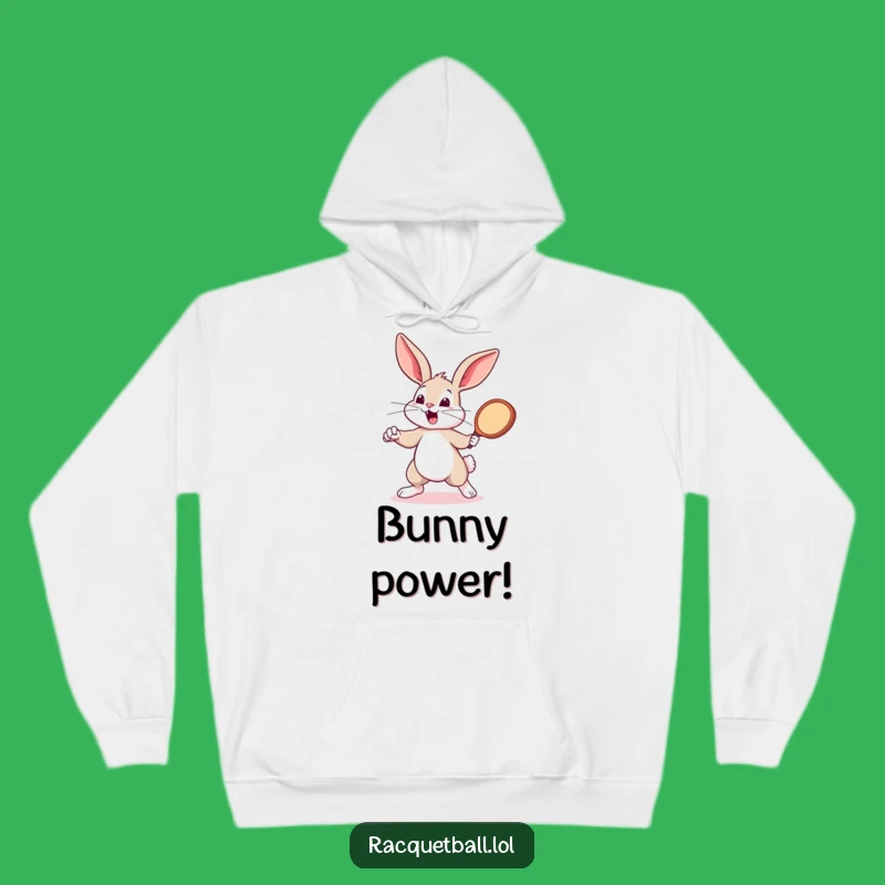 Funny Bunny Racquetball Hoodie - Warm Game Gift for Players