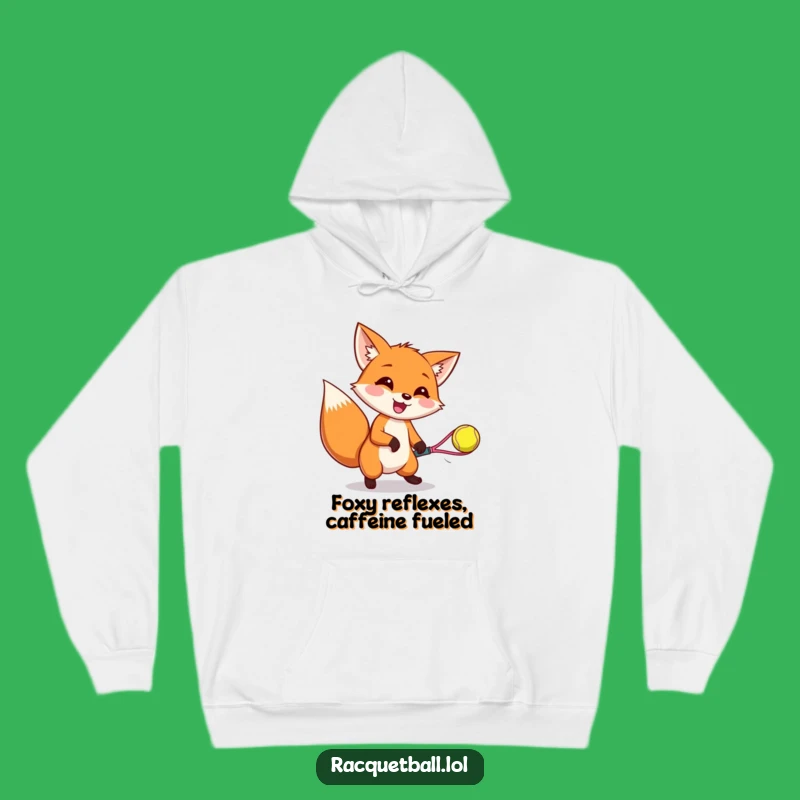 Funny Fox Racquetball Hoodie: Cozy Gamer Gear for Ultimate Comfort and Laughs