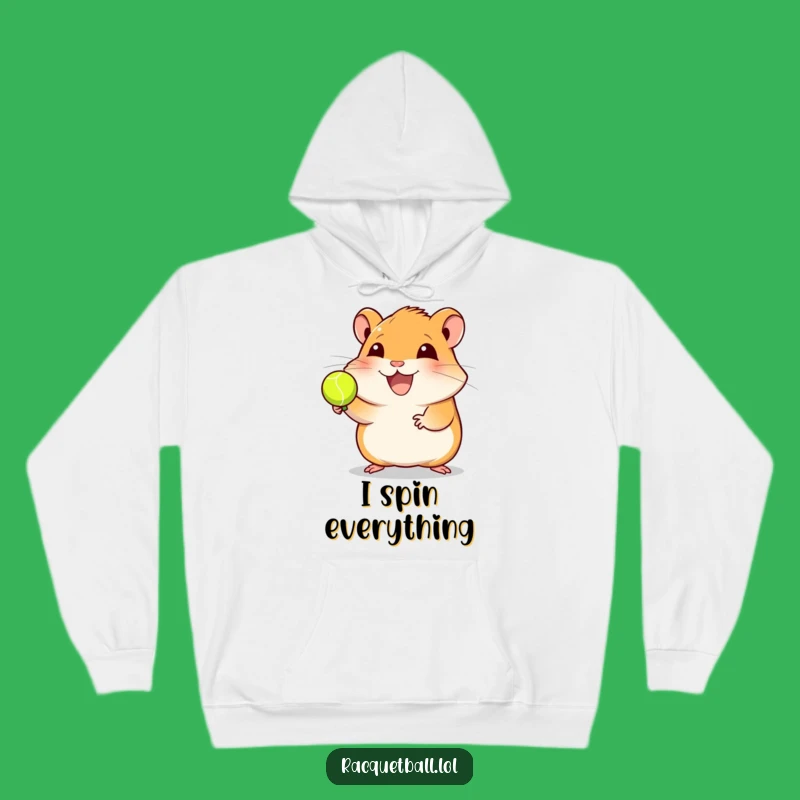 Funny Hamster Racquetball Hoodie: Cozy & Joyful Sports Gift