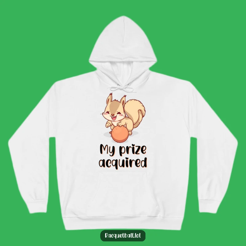 Cozy Funny Squirrel Dive Hoodie: Determined Hunter Warmth