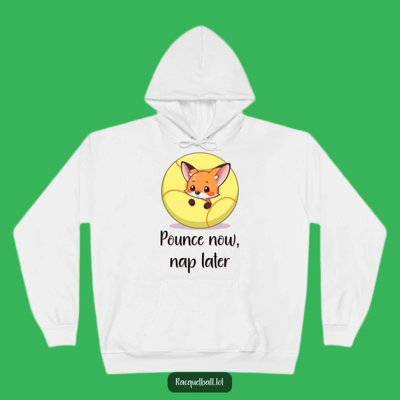 Funny Fox Racquetball Hoodie - Cozy & Hilarious Gift for Athletes