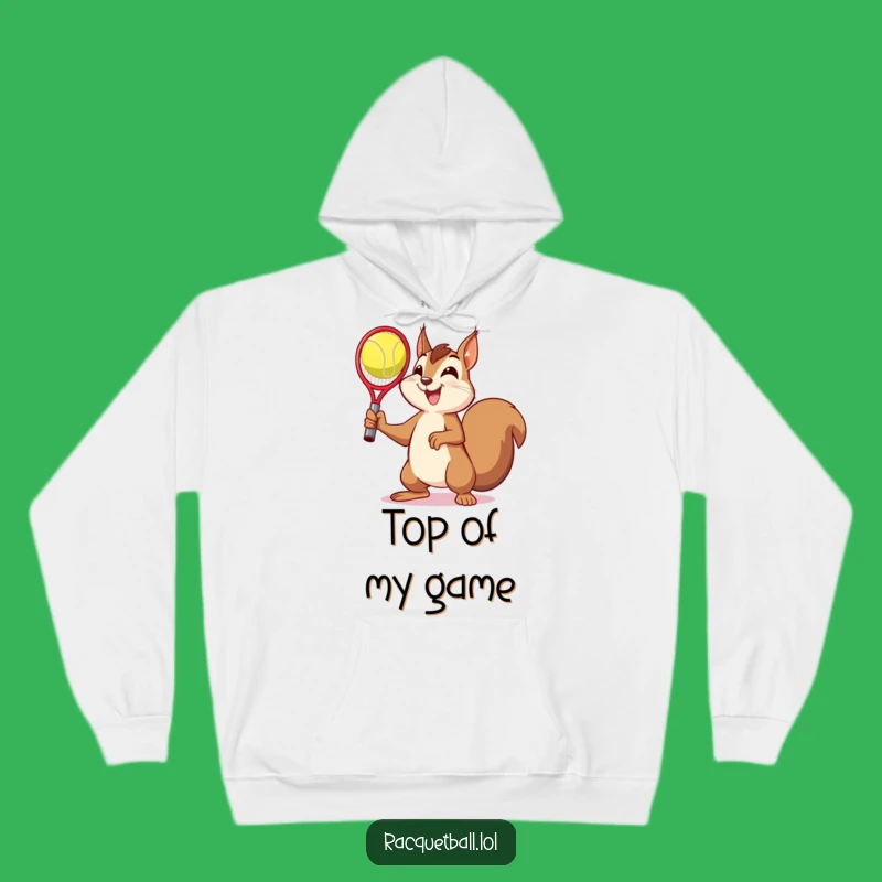 Funny Squirrel Victory Hoodie - Cozy & Comical Champion Gear