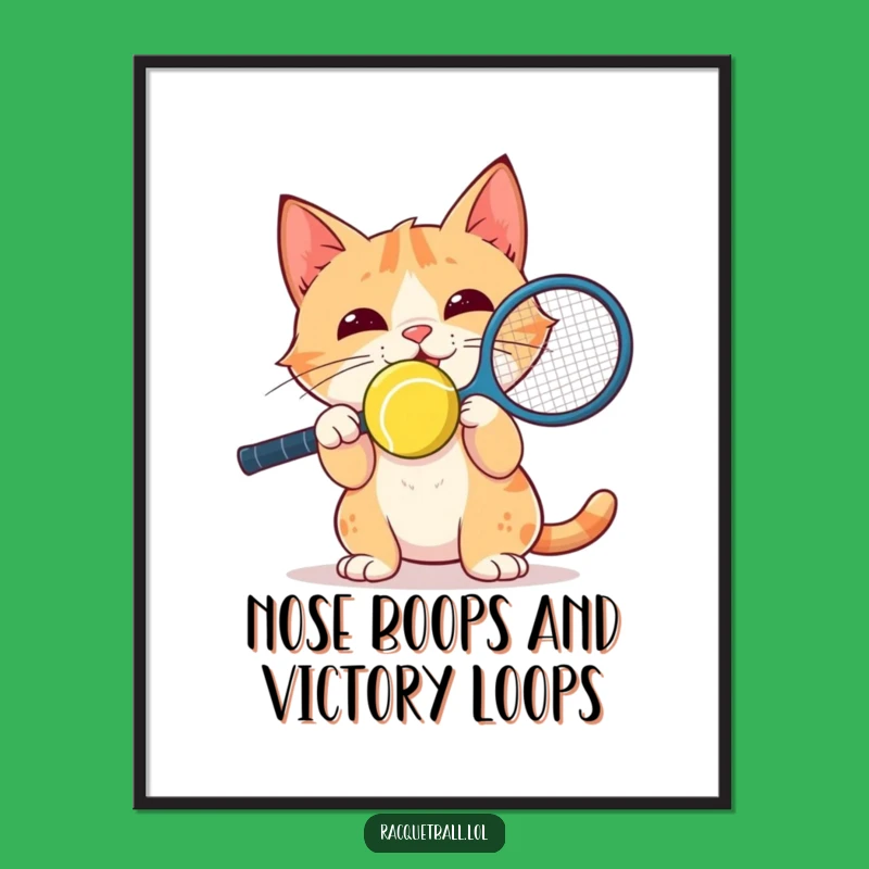Free Printable Cat Art: Nose Balance Master - Funny Downloadable Decor Gift!