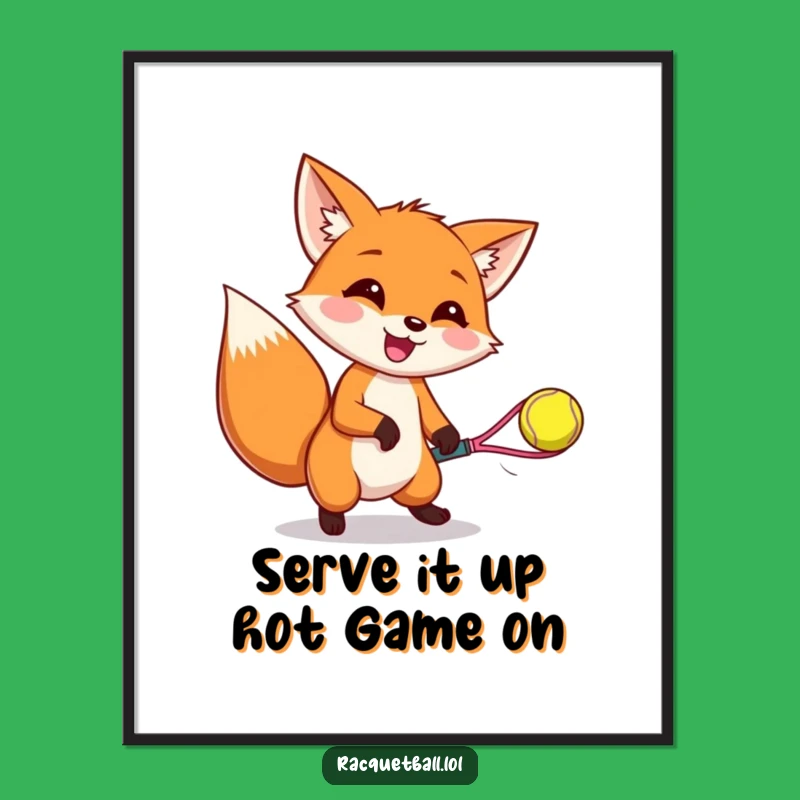 Free Printable Fox Racquetball Wall Art: Hilarious Downloadable Decor for Sporty Folks!