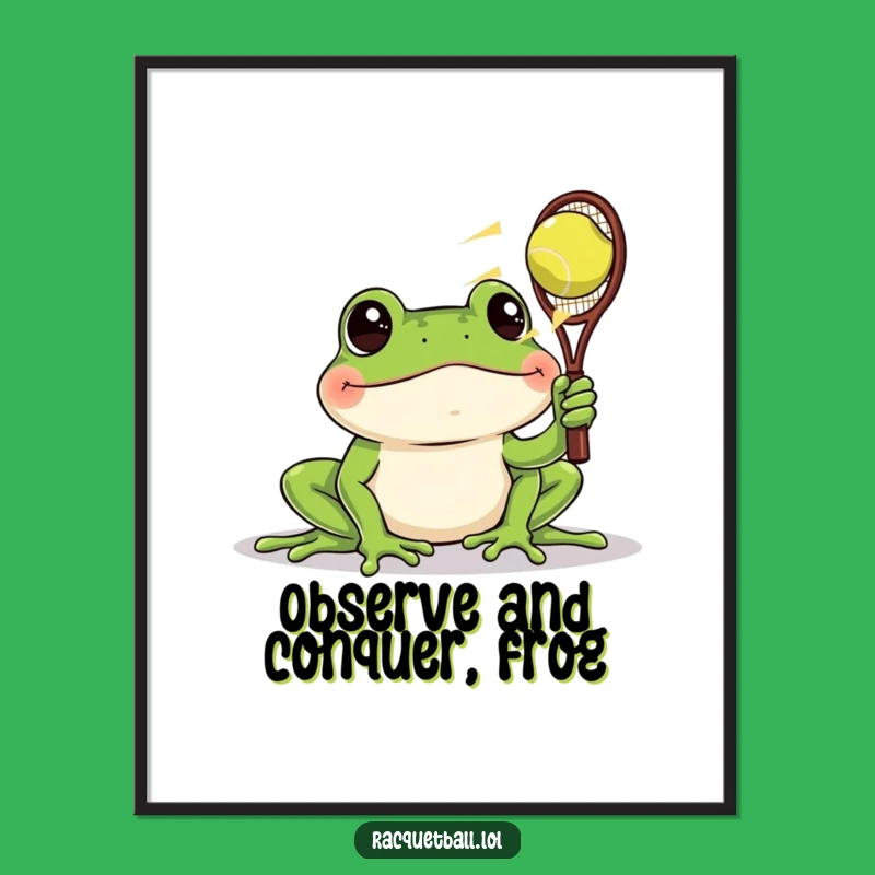Free Printable Frog Racquetball Art: Humorous Downloadable Decor for Game Lovers