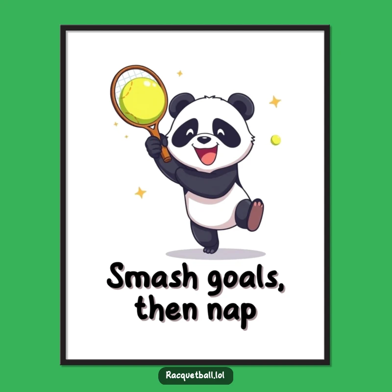 Free Printable Panda Art: Smash Zone - Funny Downloadable Decor Gift!