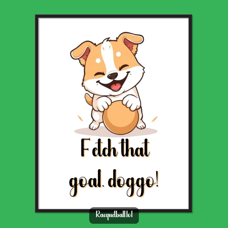 Funny Free Printable Wall Art: Dog's Playful Pounce - Quirky Decor