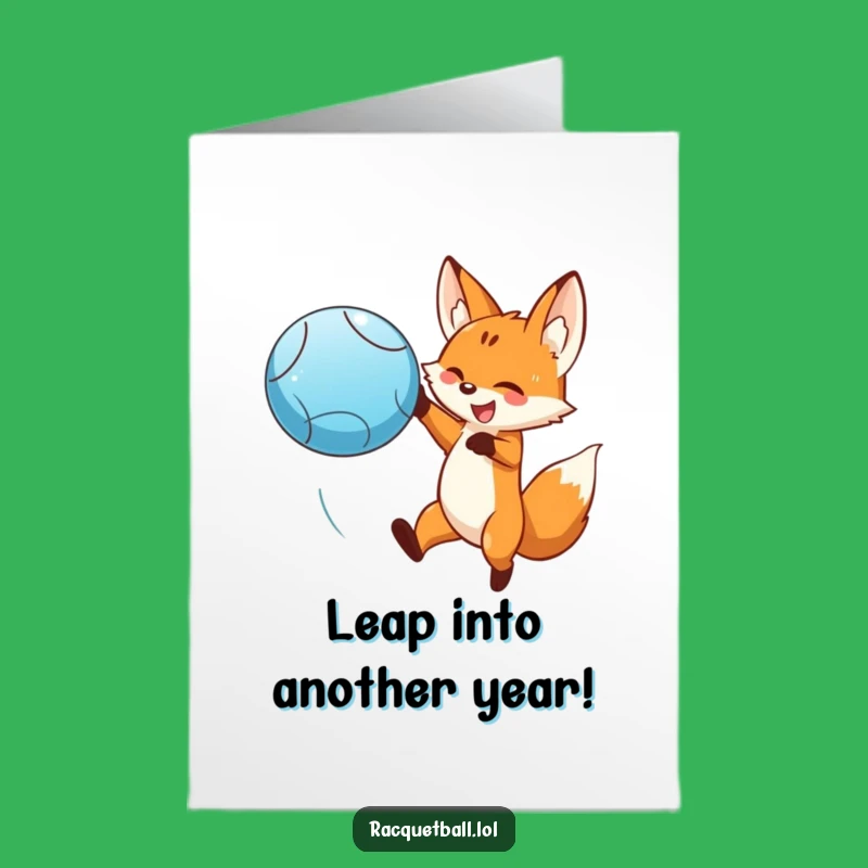 Free Printable Funny Fox Birthday Card, Dramatic Leap Design, Downloadable Humorous Gift