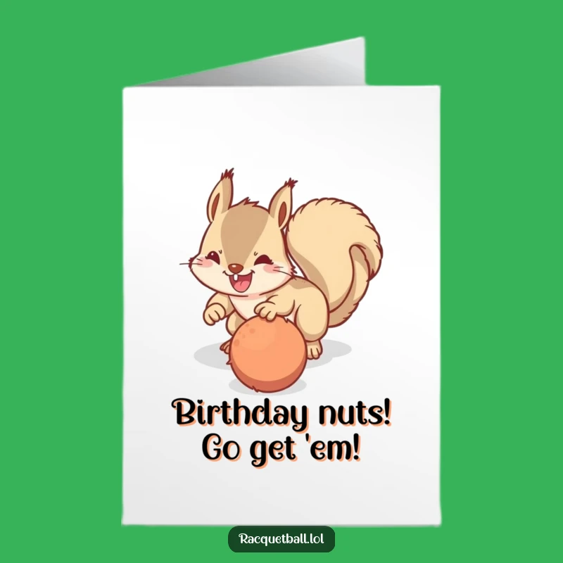 Funny Free Printable Birthday Card: Squirrel's Dive for Fun - DIY Downloadable Greeting