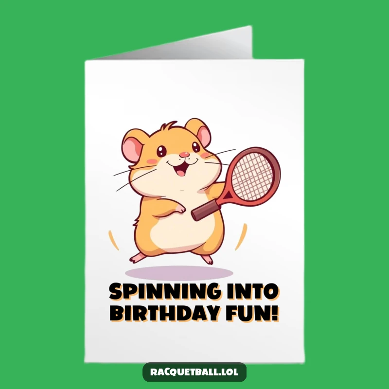 Free Printable Hamster Birthday Card: Dizzy Hamster Funny Downloadable Gift