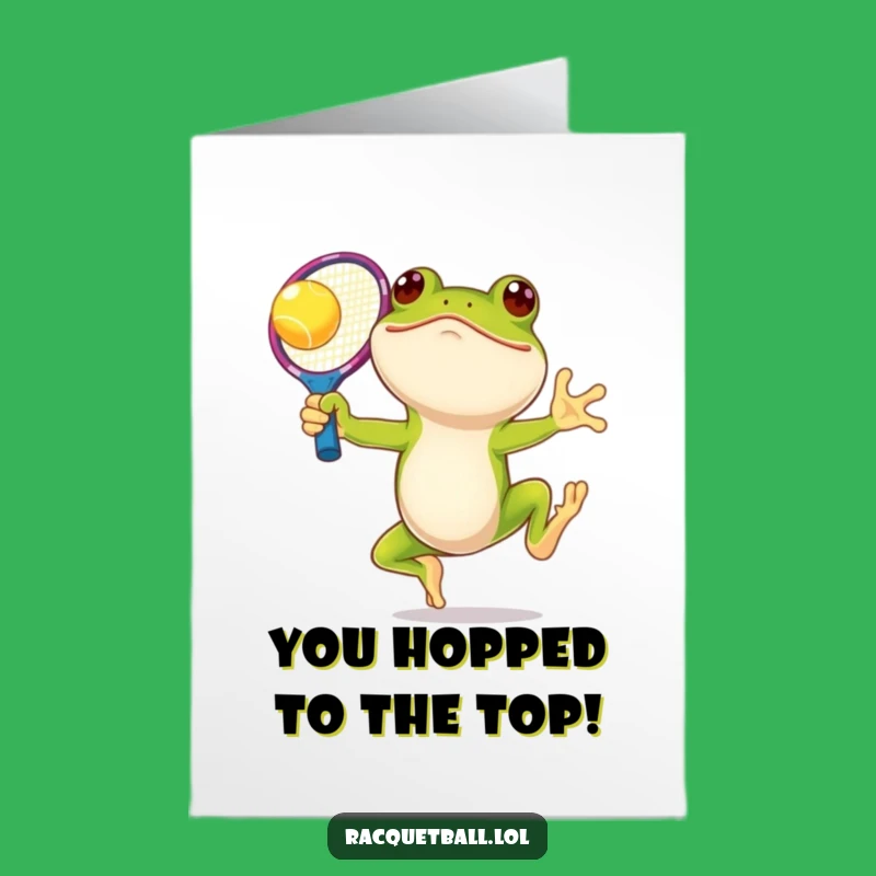 Free Printable Congrats Card Joyful Frog Tennis Ace Downloadable