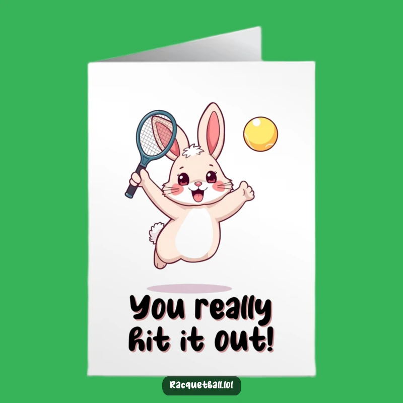 Free Printable Bunny Congrats Card: Joyful Rabbit Funny Downloadable Gift