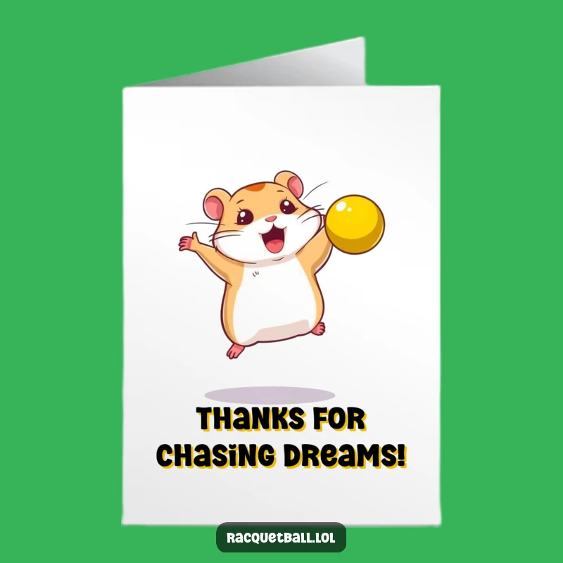 Free Printable Thank You Card: Hamster Smash Hero - Funny Downloadable Gratitude