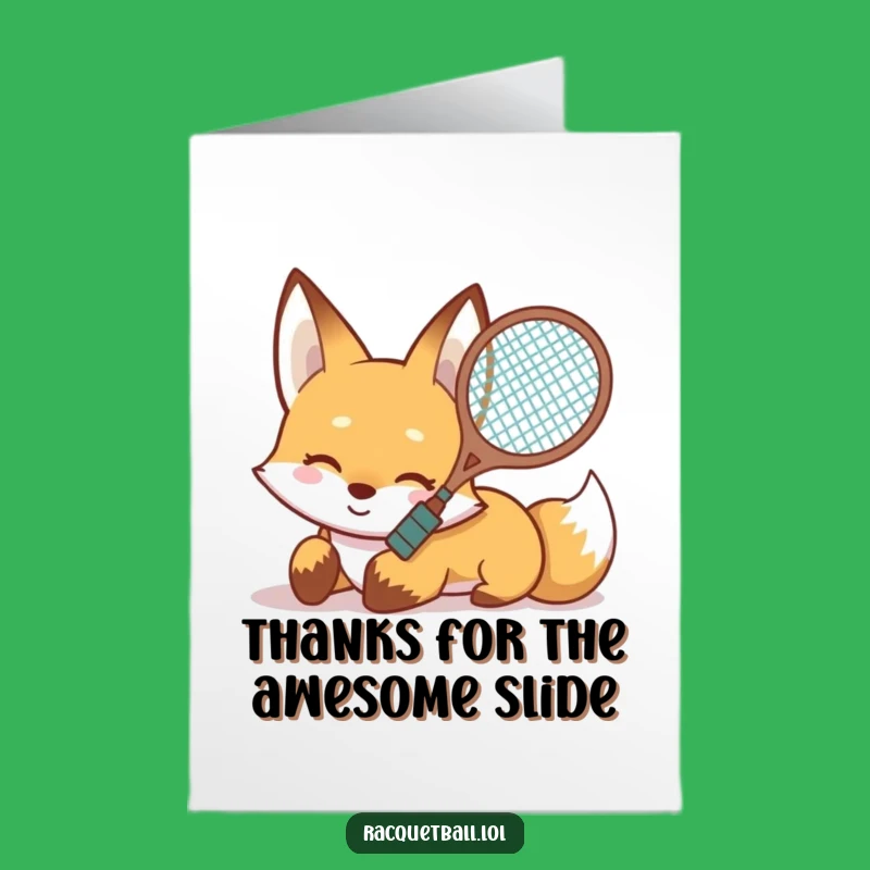 Free Printable Thank You Card: Fox's Smooth Thanks, Downloadable Greeting for Effortless Gratitude