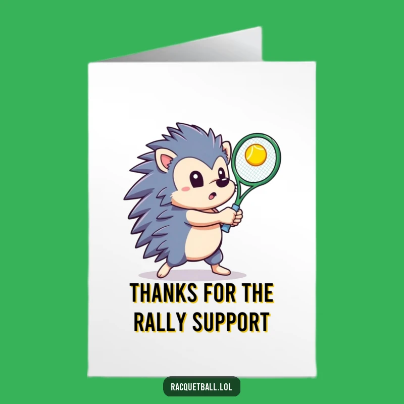 Free Printable Hedgehog Thank You Card: Appreciative Game Humor Downloadable Gift