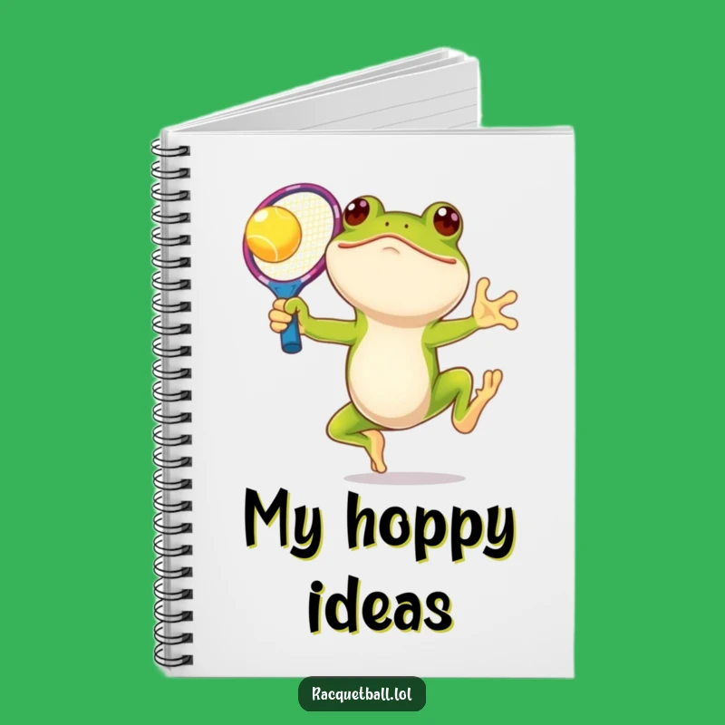 Funny Frog Tennis Notebook: Leaping Racquet Journal, Creative Humorous Gift