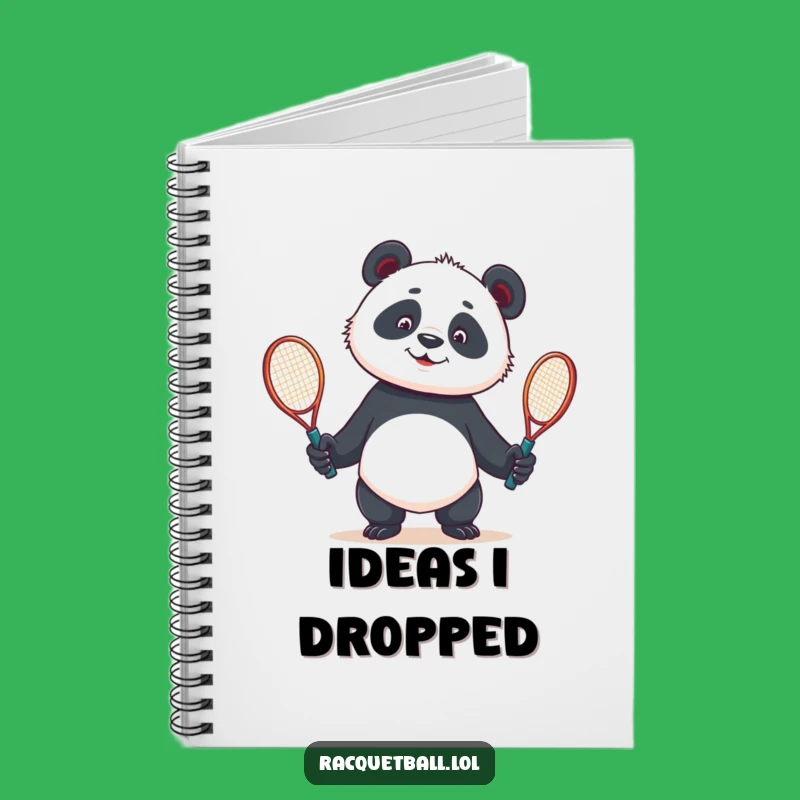 Funny Panda Tennis Notebook - Hilarious Juggling Racquets Journal, Gift