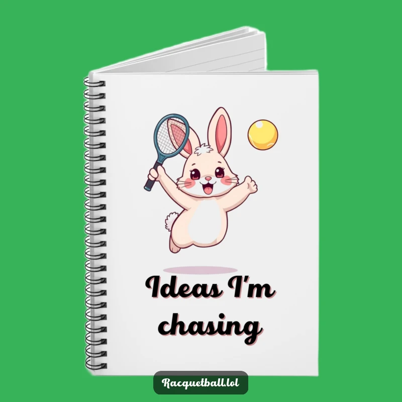 Funny Rabbit Tennis Notebook: Excited Bunny Plays Tennis, Creative Funny Gift