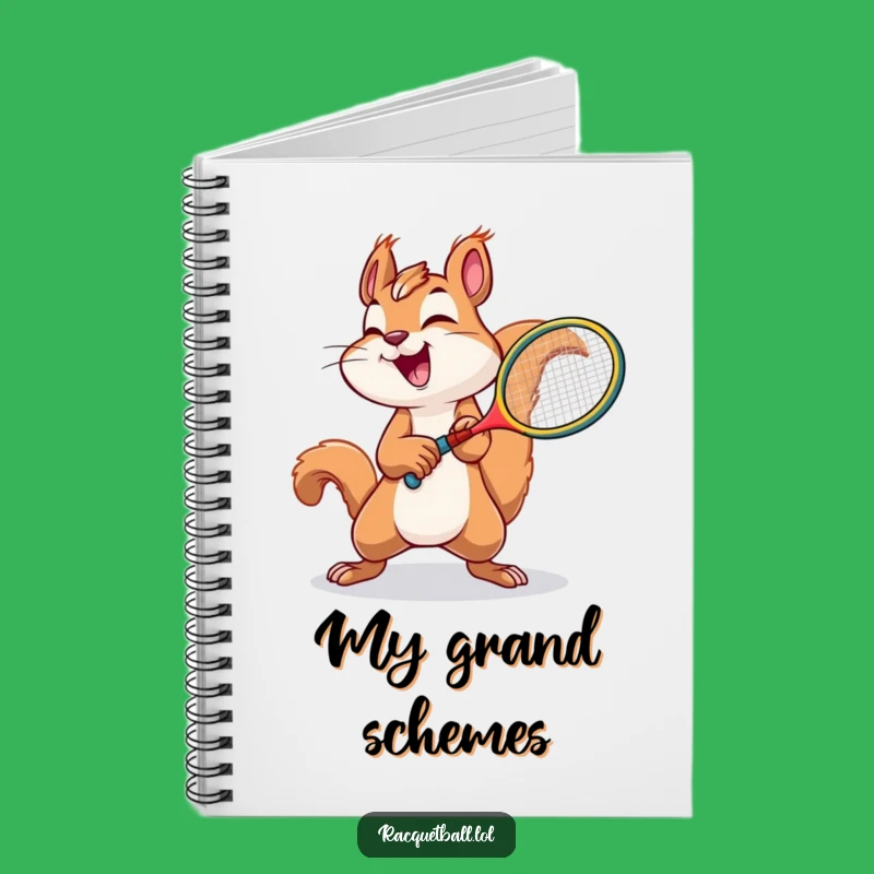 Funny Squirrel Tennis Notebook: Joyful Squirrel Plays Tennis, Creative Funny Gift