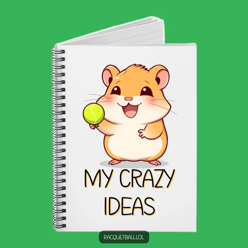 Funny Hamster Racquetball Notebook: Joyful & Practical Funny Gift