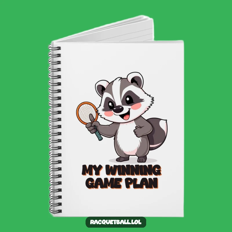 Funny Journaling Badger Thumbs Up Notebook - Humorous Sports Gift Idea