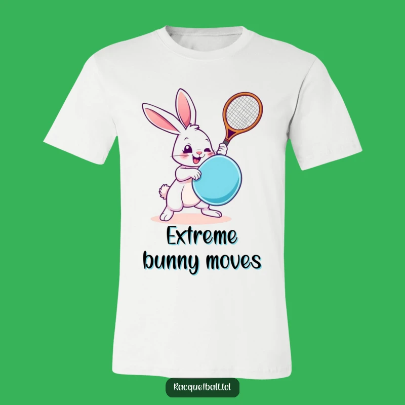 Funny Rabbit T-Shirt: Hilarious Rabbit Racquetball Player Tee, Perfect Gift