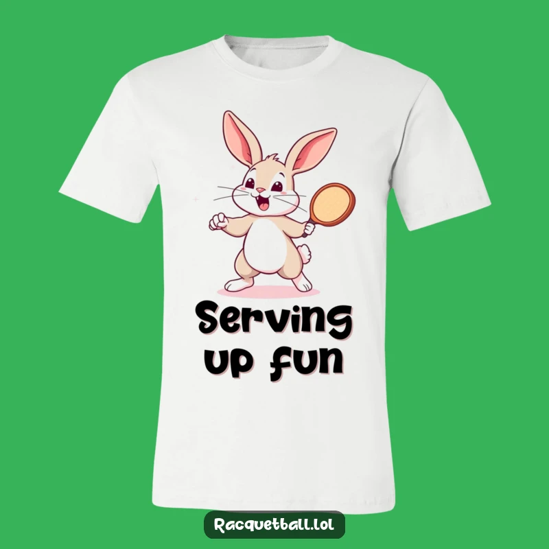 Funny Bunny Racquetball T-Shirt - Active Game Apparel & Gift