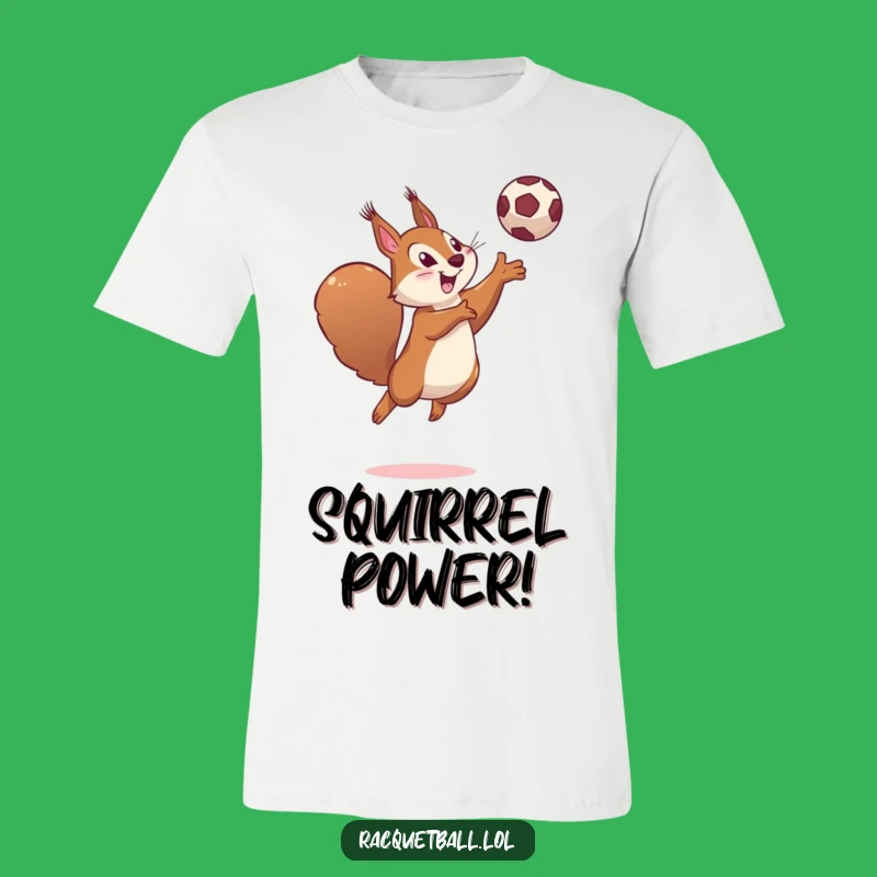 Funny Squirrel Leaping T-Shirt - Determined Playful Athlete Tee